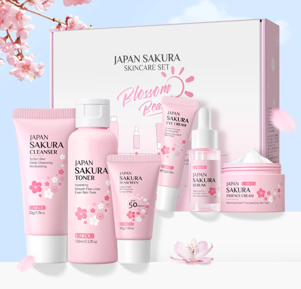 Cherry Blossom Skincare Set โ 6pcs