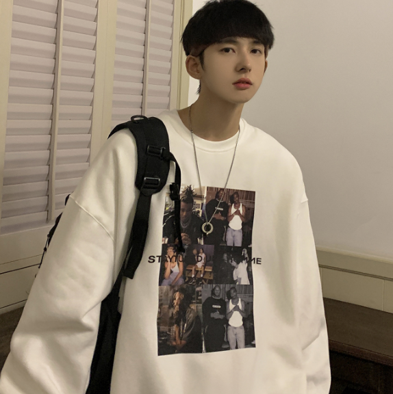 Streetwear Vintage Black Graphic Sweatshirt for All