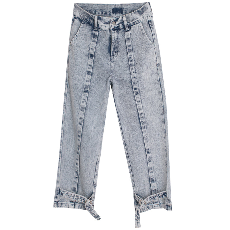 2019 Winter Streetwear Couple's Loose Denim Pants